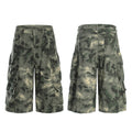 Yiaknis Camouflage Wide-Leg Cargo Capri Pants