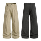 Yiaknis Khaki and Dark Grey Wide-Leg Trousers – photo 2