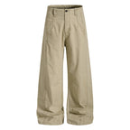 Yiaknis Khaki and Dark Grey Wide-Leg Trousers – photo 4
