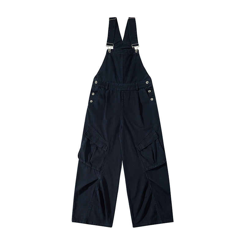 Yiaknis Cargo Overalls, Shoulder Straps, Khaki, Navy and Black