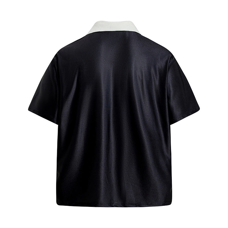 Yiaknis Men's Black Short-Sleeve Top, Camouflage Panel and 23 Print – photo 4