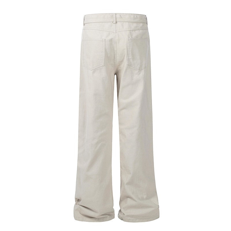 Yiaknis Wide-Leg Trousers, Belt and D-Ring Buckle, Off-White and Black – photo 4