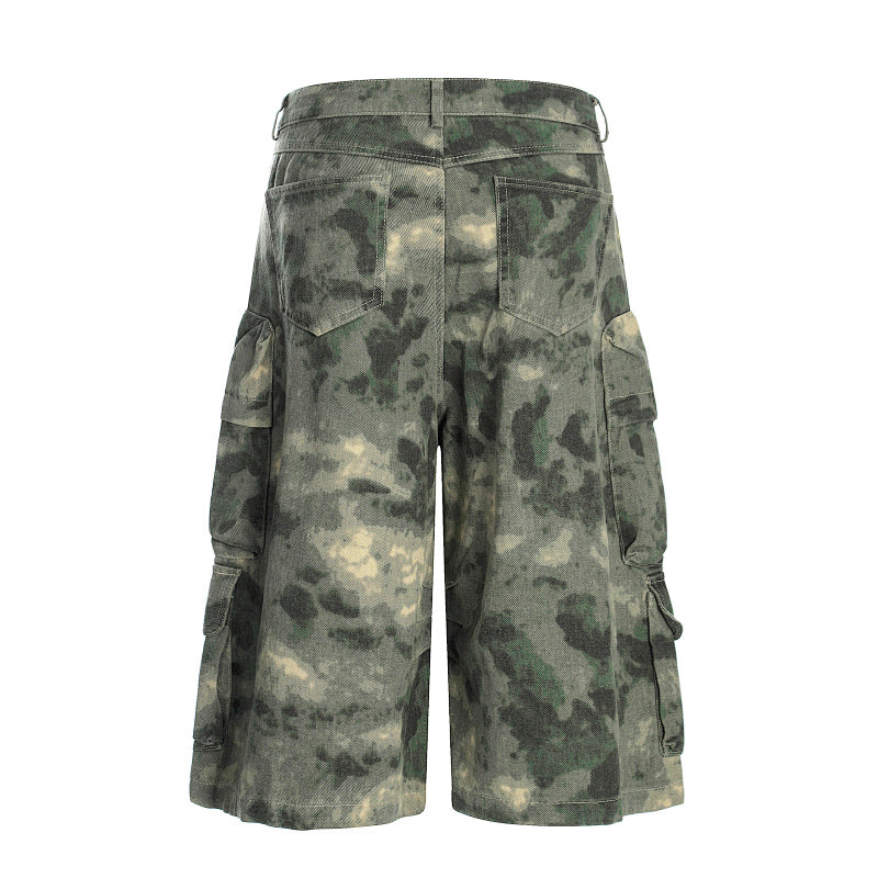 Yiaknis Camouflage Wide-Leg Cargo Capri Pants – photo 4