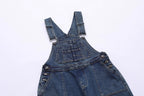 Yiaknis Wide-Leg Washed Denim Overalls, Front and Back Pockets, Blue – photo 5