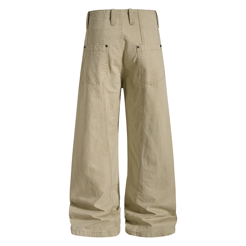 Yiaknis Khaki and Dark Grey Wide-Leg Trousers – photo 5