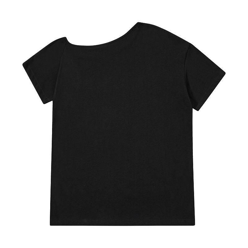 Yiaknis Women's T-Shirt, Large Studded Cross Print, Black and White – photo 5