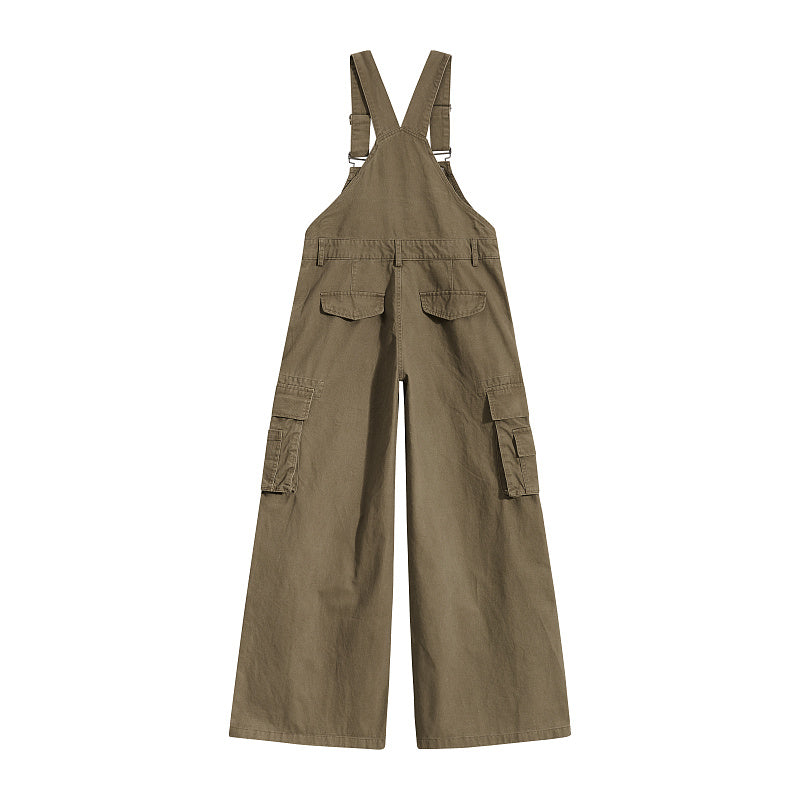 Yiaknis Cargo Overalls, Side Pockets, Khaki and Army Green