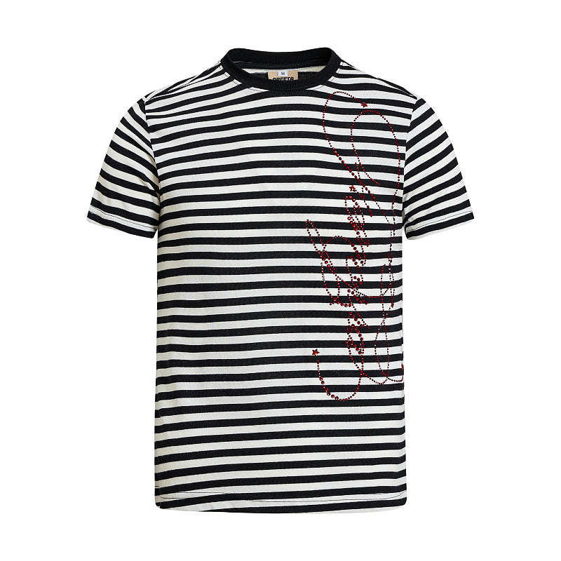 Yiaknis T-Shirt, Script Print, Black and White, Burgundy and Black – photo 5