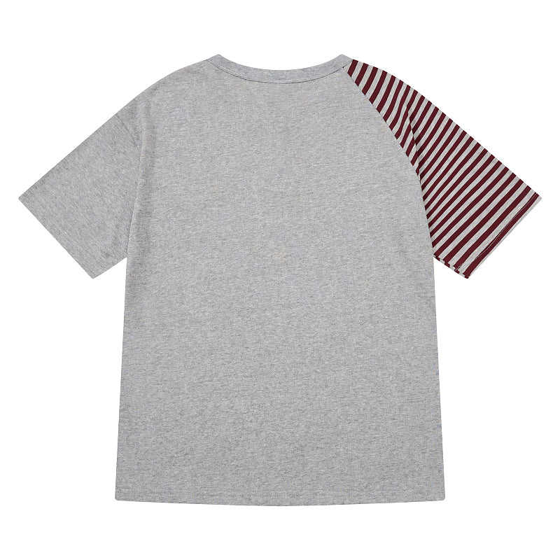 Yiaknis Graphic Raglan T-Shirt, Lace-Up Neck, Grey and White – photo 5