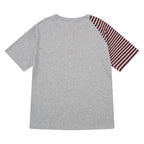 Yiaknis Graphic Raglan T-Shirt, Lace-Up Neck, Grey and White – photo 5