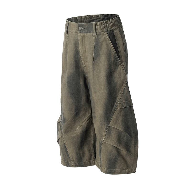 Yiaknis Wide-Leg Black and Washed Dark Grey Capri Pants – photo 5