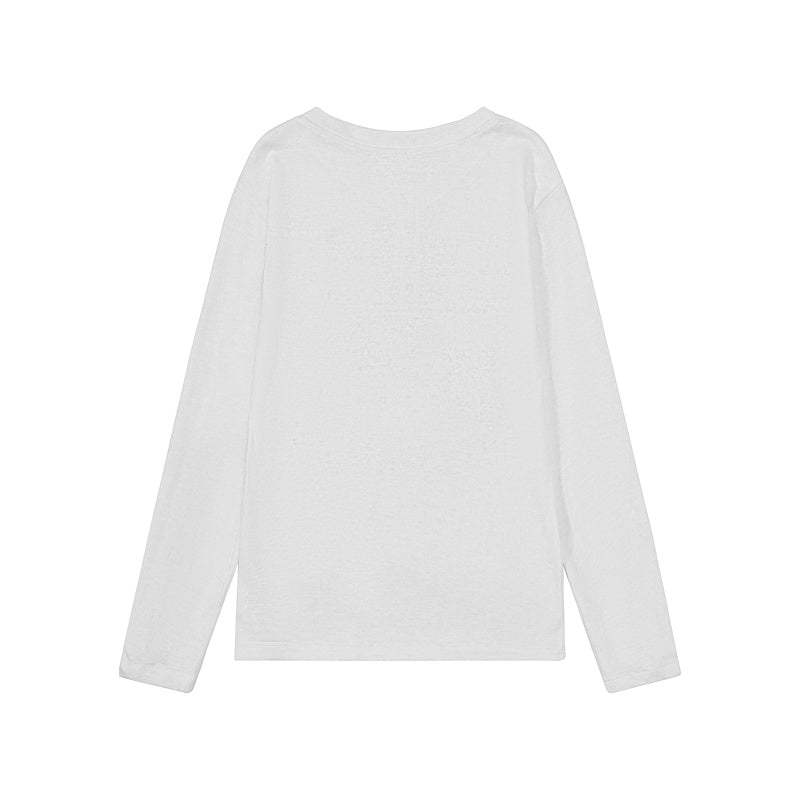Yiaknis Long-Sleeve Top, Button Placket, White and Black – photo 5