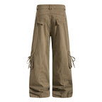 Yiaknis Cargo Trousers, Drawstring Pockets, Khaki and Dark Grey – photo 6