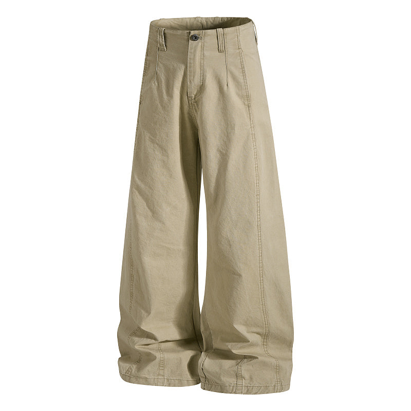 Yiaknis Khaki and Dark Grey Wide-Leg Trousers – photo 6