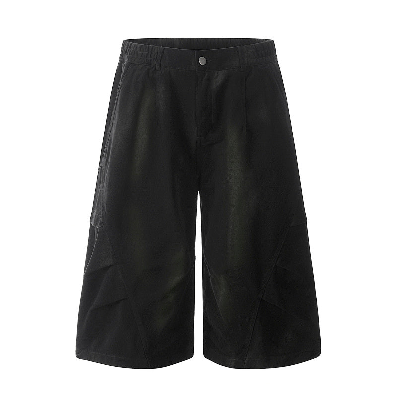 Yiaknis Wide-Leg Black and Washed Dark Grey Capri Pants – photo 6