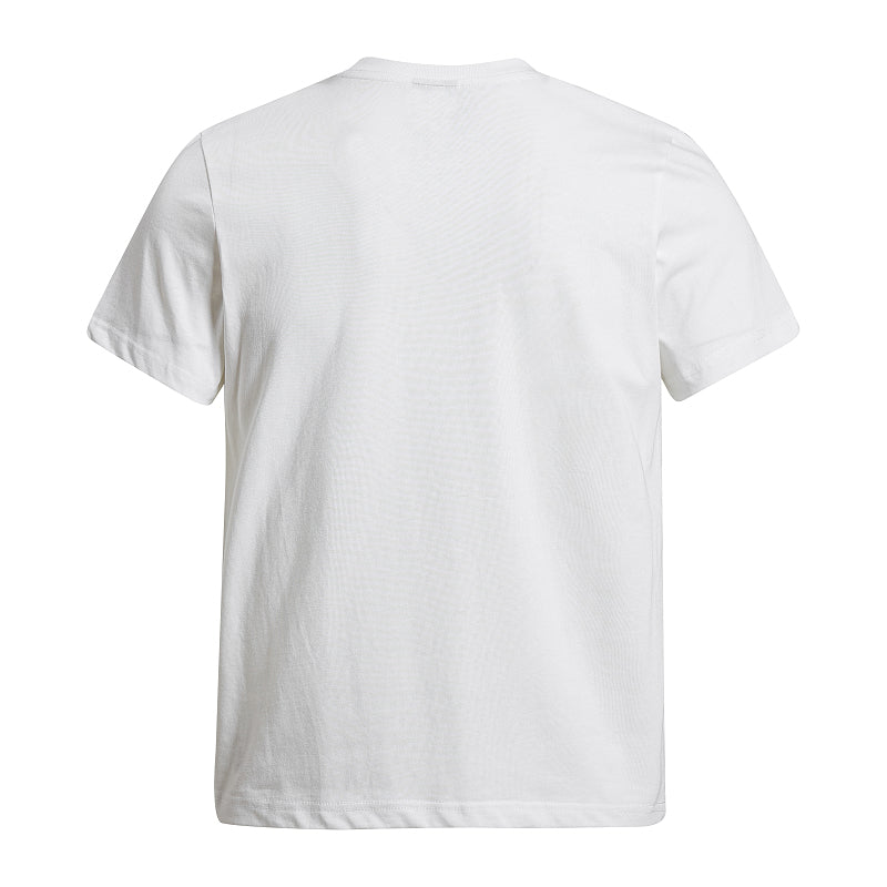 Yiaknis T-Shirt with Large Diagonal Calligraphy Print, White and Black – photo 6