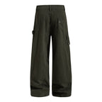 Yiaknis Wide-Leg Cargo Trousers, Thigh Pocket, Dark Green and Navy – photo 6