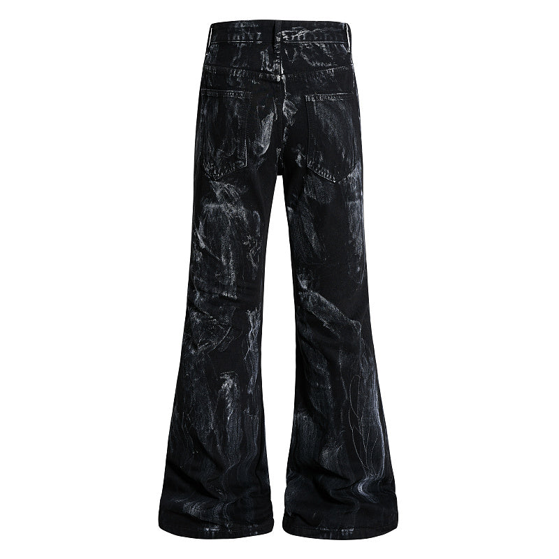 Yiaknis Flared Trousers with Washed Finish, Black and Light Grey – photo 6