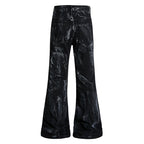 Yiaknis Flared Trousers with Washed Finish, Black and Light Grey – photo 6