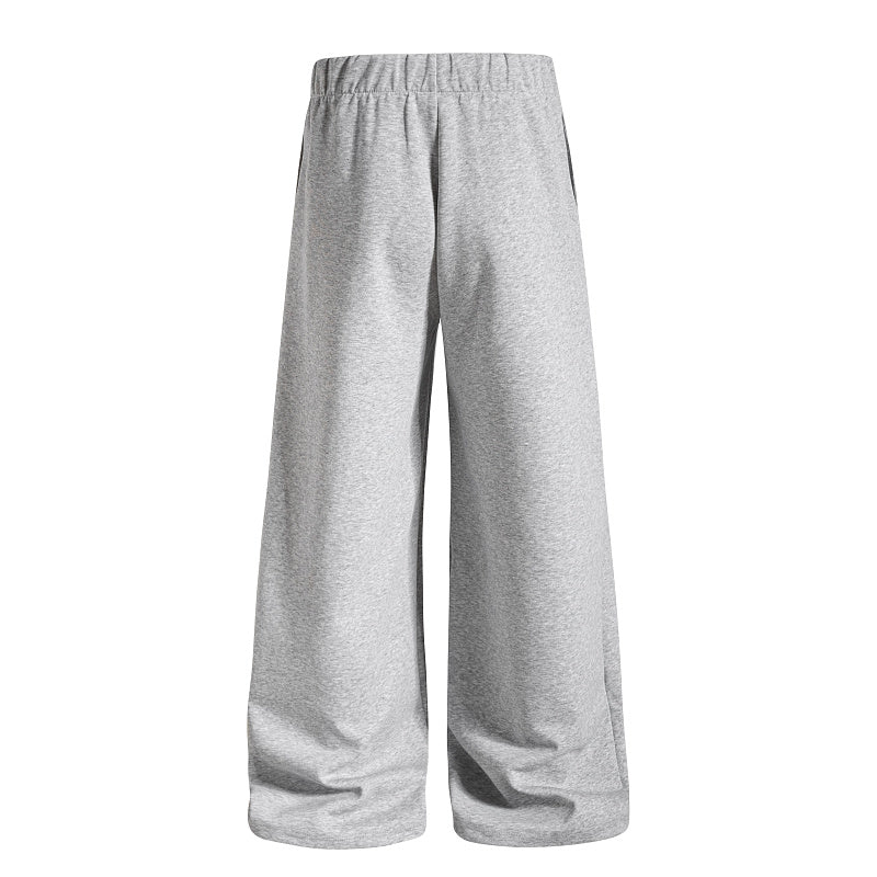 Yiaknis Wide-Leg Sweatpants with Large 13 Print, Light Grey and Blue