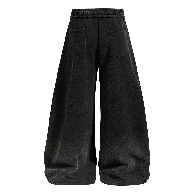 Yiaknis Wide-Leg Trousers with Crest Embroidery, Black and Red – photo 6