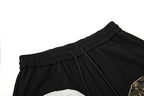 Yiaknis Wide-Leg Trousers with Large Graphic Prints, Black – photo 6