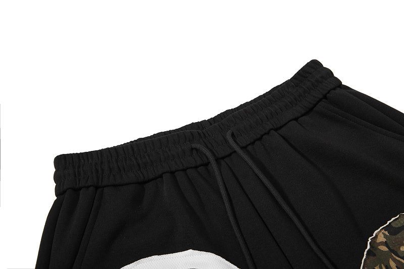 Yiaknis Wide-Leg Trousers with Large Graphic Prints, Black – photo 6