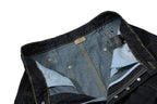 Yiaknis Wide-Leg Cropped Denim Trousers, Button Fly, Black – photo 7