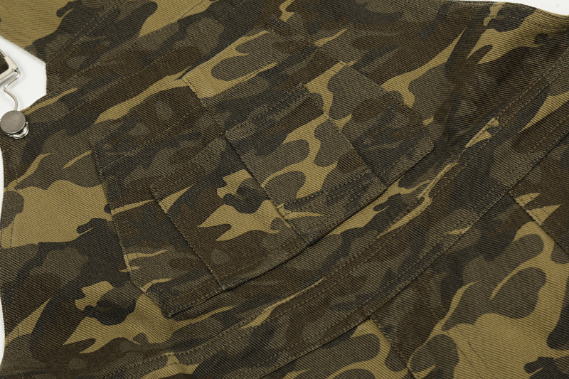 Yiaknis Camouflage Wide-Leg Overalls with Adjustable Straps