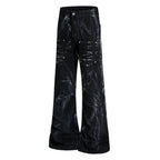Yiaknis Flared Trousers with Washed Finish, Black and Light Grey – photo 7