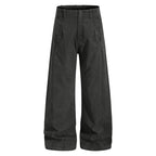Yiaknis Khaki and Dark Grey Wide-Leg Trousers – photo 7