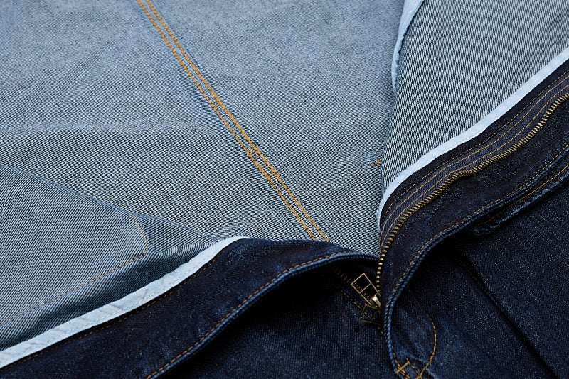 Yiaknis Dark Blue Denim Overalls with Zip and Cargo Pockets