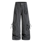 Yiaknis Cargo Trousers, Drawstring Pockets, Khaki and Dark Grey – photo 8