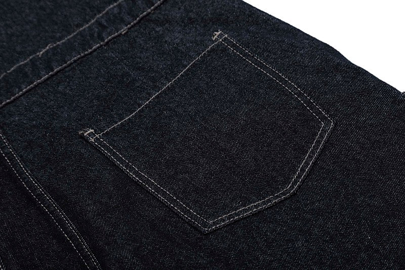 Yiaknis Dark Denim Cargo Overalls with Multiple Pockets - Wide Leg