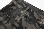 Yiaknis Curved-Leg Cropped Camo Trousers, Side Pockets, Grey Camo – photo 8