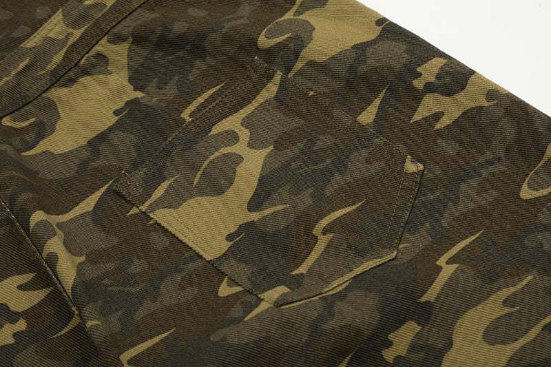 Yiaknis Camouflage Wide-Leg Overalls with Adjustable Straps
