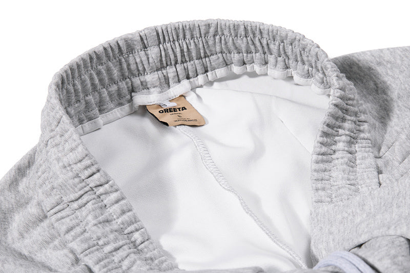 Yiaknis Wide-Leg Sweatpants with Heart and Script Print, Light Grey