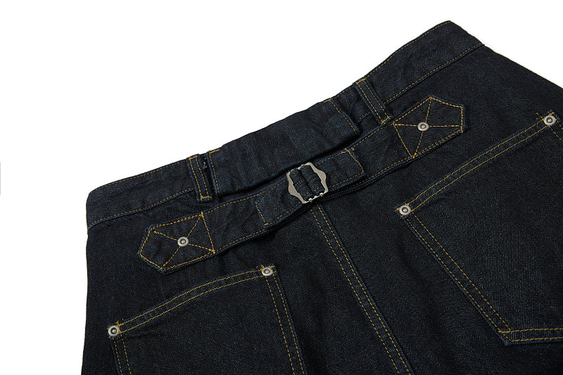 Yiaknis Wide-Leg Cropped Denim Trousers, Button Fly, Black – photo 9