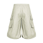 Yiaknis Wide-Leg Cropped Cargo Trousers, Zip Waistband, Black and Off White – photo 9