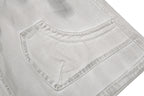 Yiaknis Wide-Leg Cropped Denim Trousers, Front Patch Pockets, White – photo 9