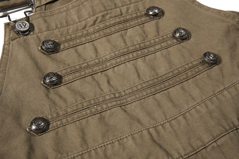 Yiaknis Cargo Overalls, Side Pockets, Khaki and Army Green