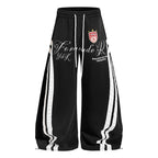 Yiaknis Zip-Up Hoodie and Sweatpants Set, Script Print, Blue and Black – photo 9