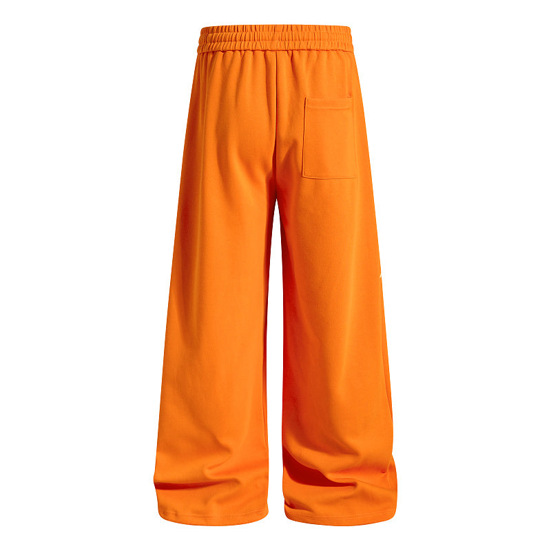 Yiaknis Wide-Leg Trousers, Script Letter, Black and Orange – photo 9