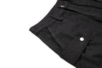 Yiaknis Black Wide-Leg Cargo Shorts with Drawstring Hems – photo 9