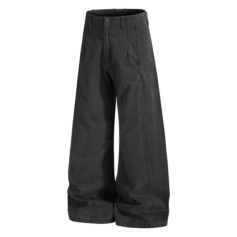 Yiaknis Khaki and Dark Grey Wide-Leg Trousers – photo 9