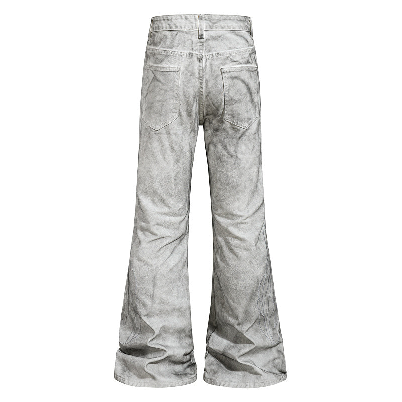 Yiaknis Flared Trousers with Washed Finish, Black and Light Grey – photo 9