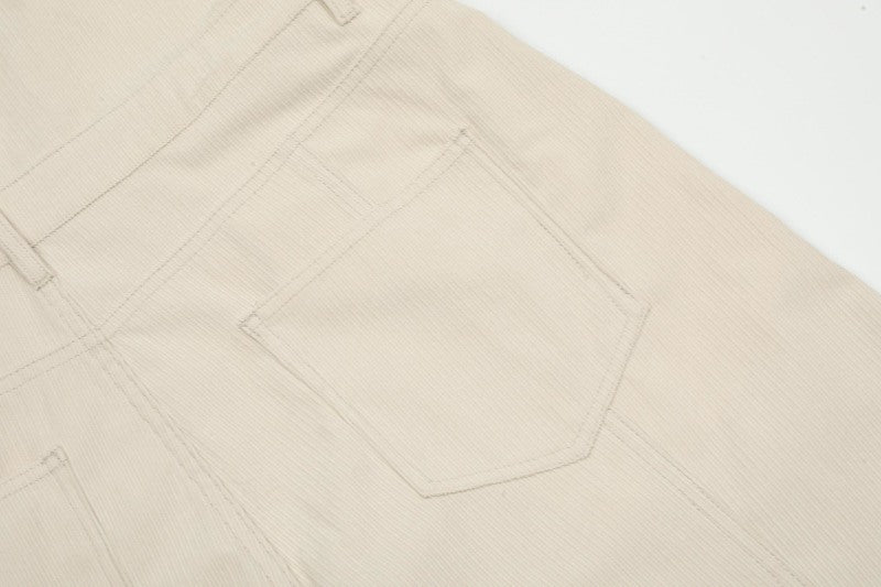 Yiaknis Wide-Leg Overalls with Crossed Back Straps - Dusty Pink, Cream