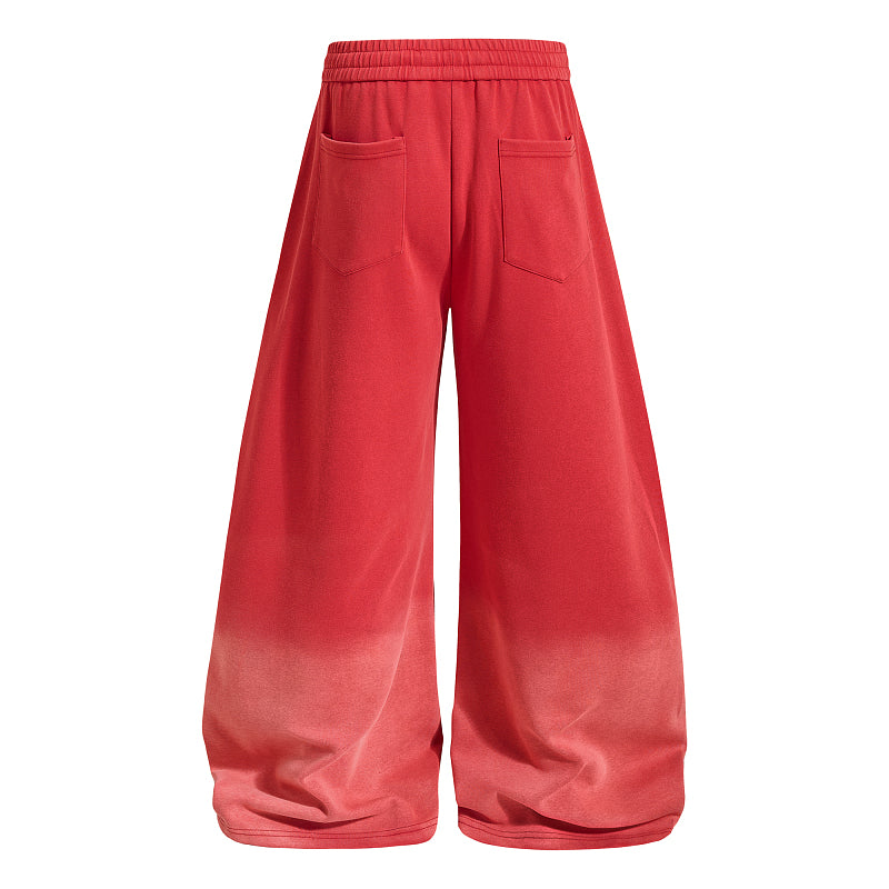 Yiaknis Wide-Leg Trousers with Crest Embroidery, Black and Red – photo 9