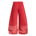 Yiaknis Wide-Leg Trousers with Crest Embroidery, Black and Red – photo 9
