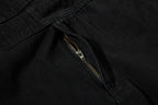 Yiaknis Wide-Leg Denim Overalls, Bib and Cargo Pockets, Dark Blue and Black – photo 10